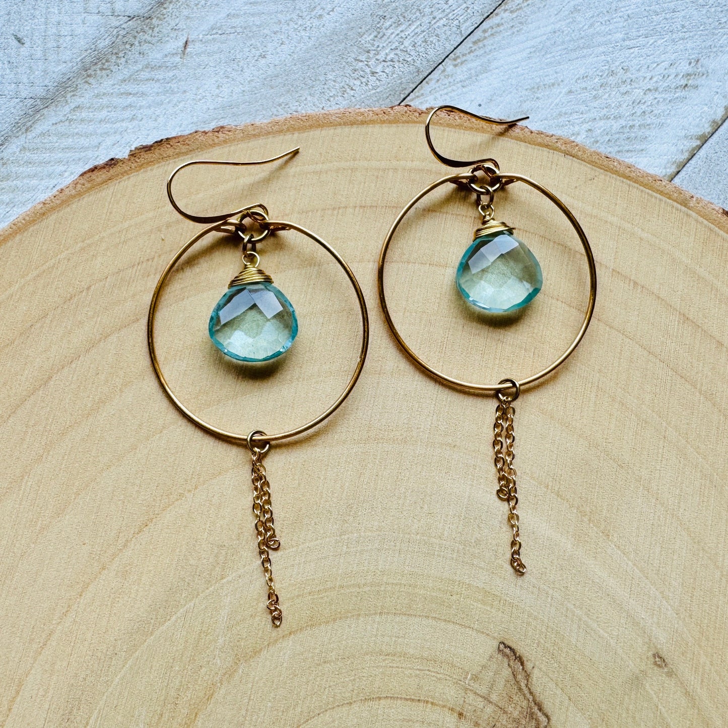 Topaz Hoop Earrings