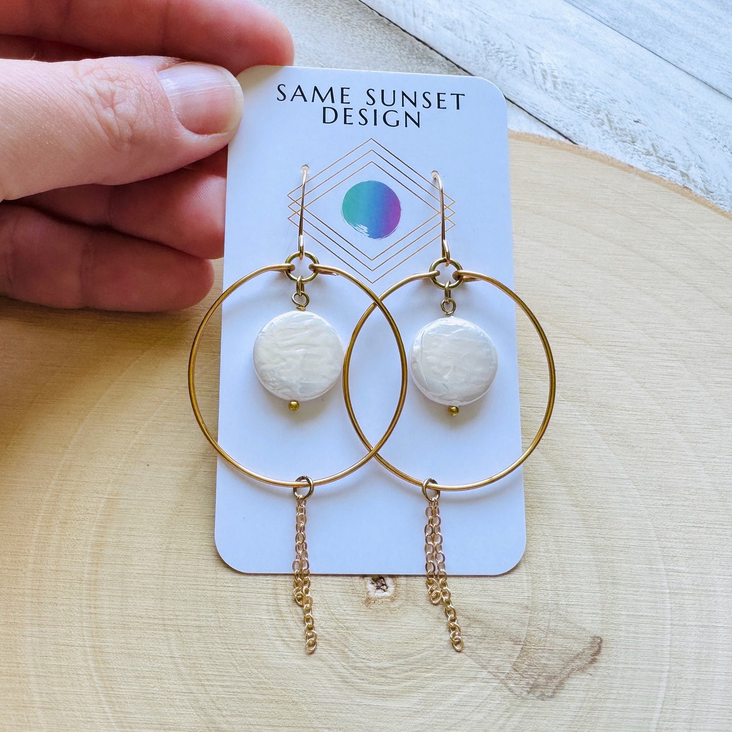 Pearl Hoop Earrings