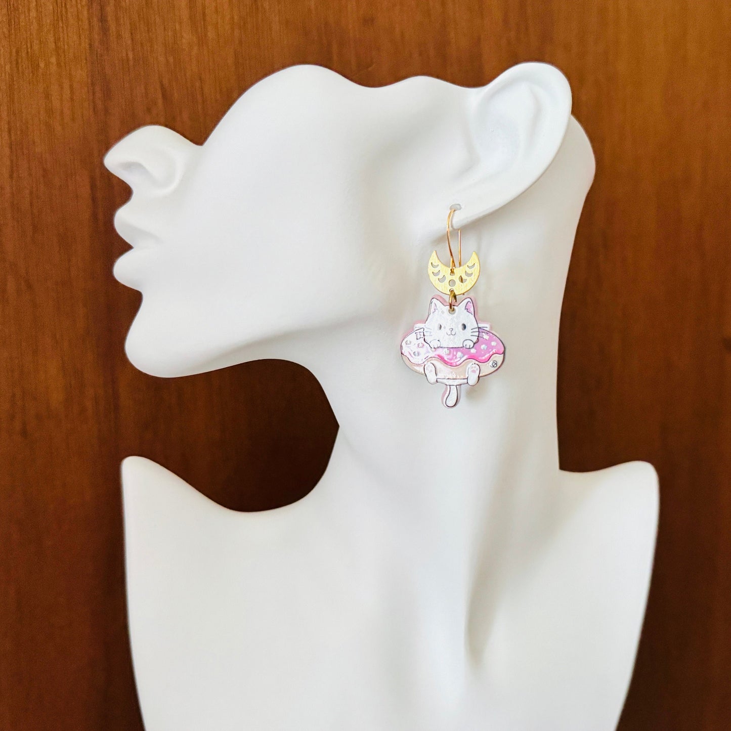 Cat Donut Earrings