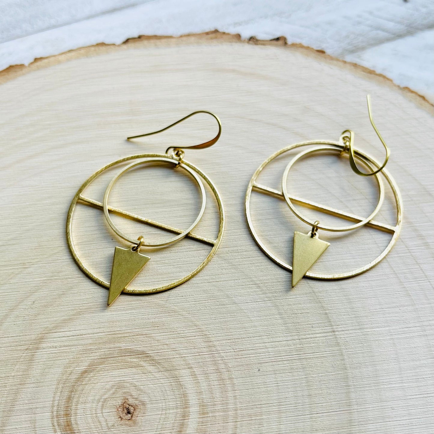 Brass Hoop Earrings