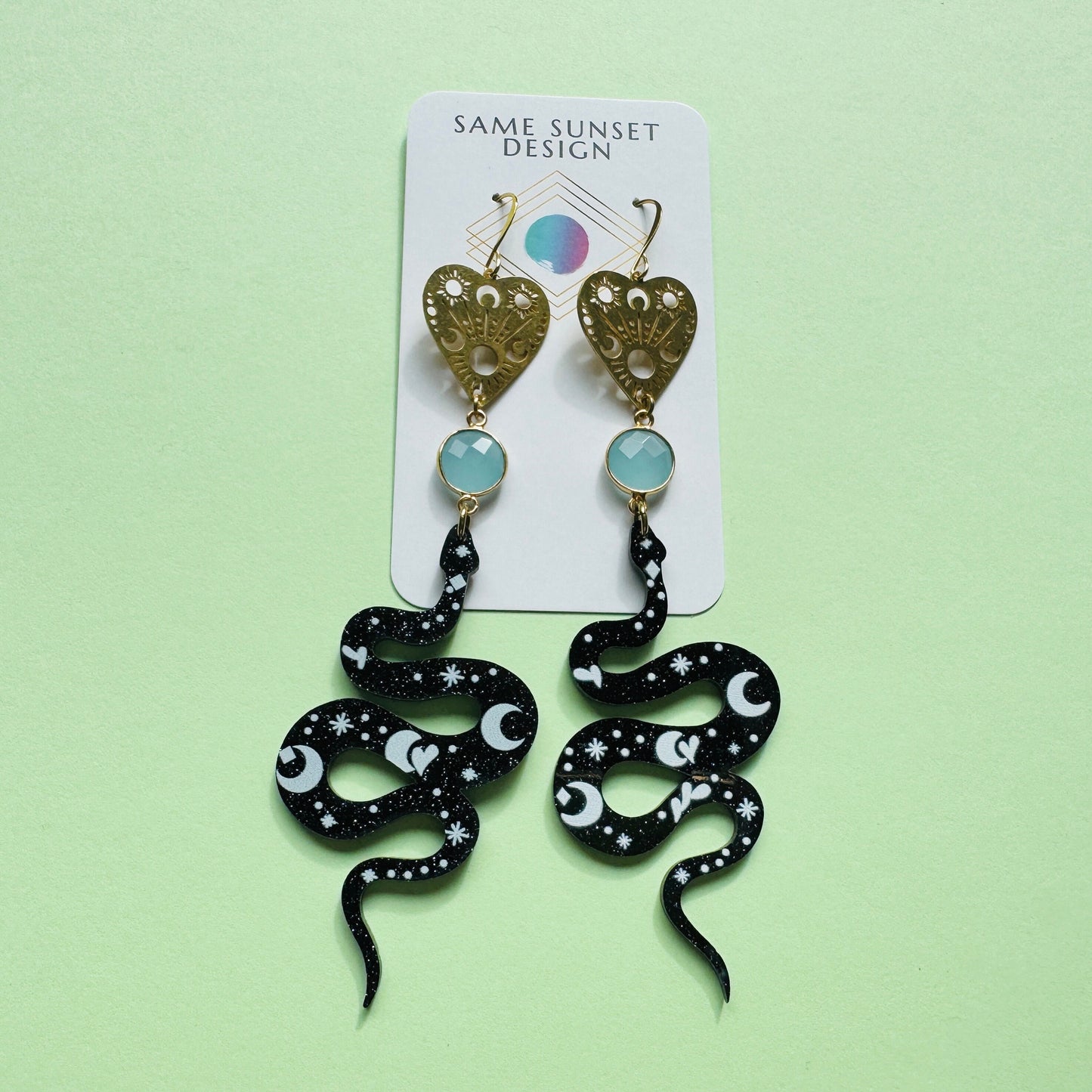 Snake Planchette Earrings