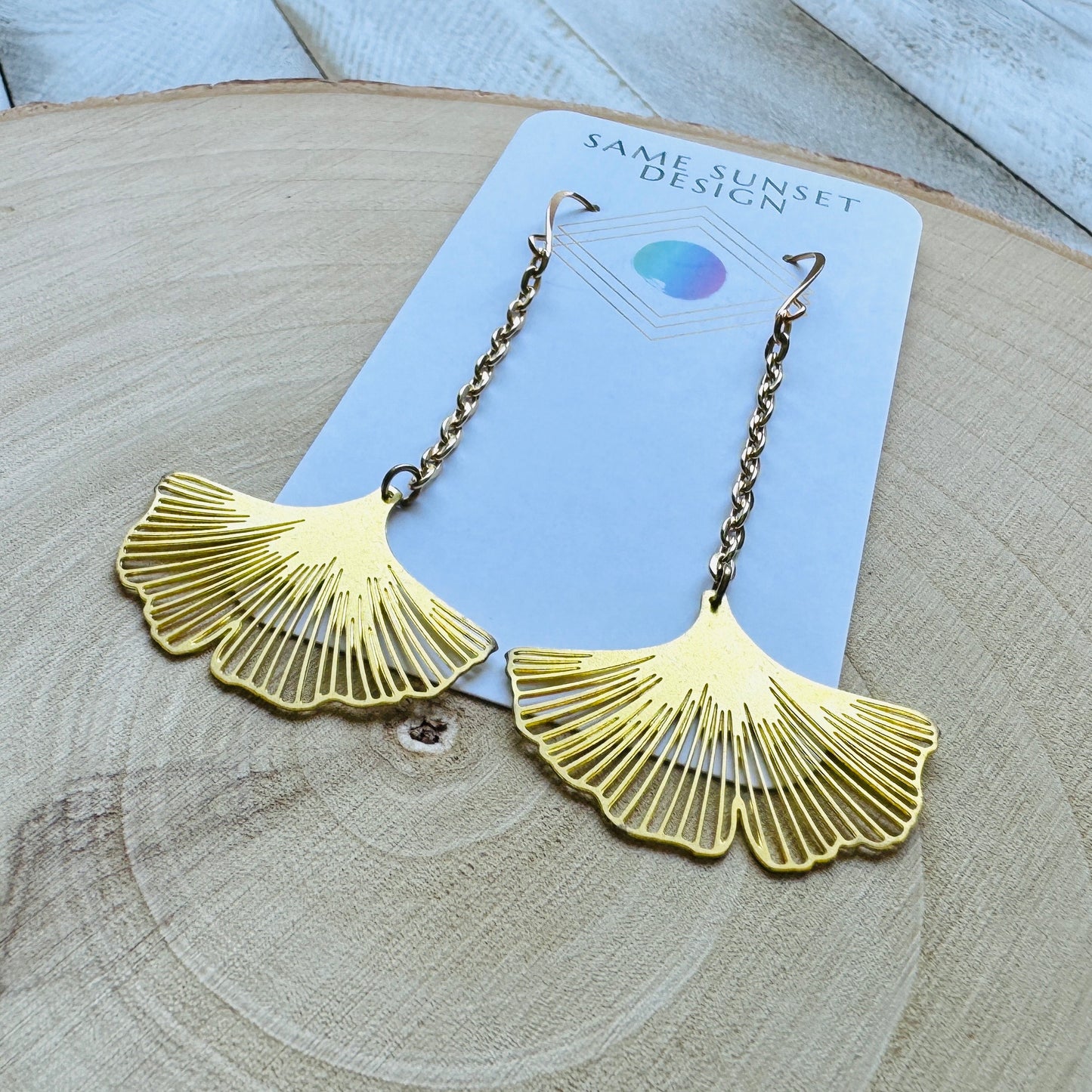 Ginko Leaf Earrings