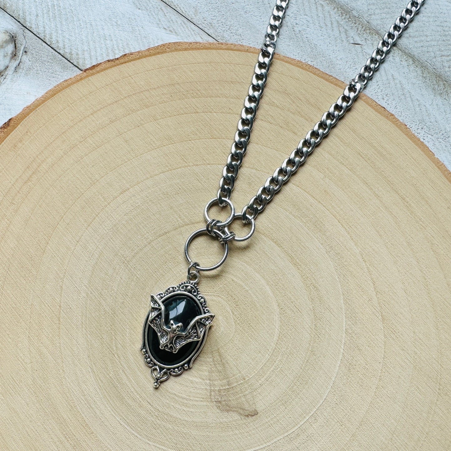 Stainless Steel Bat Necklace