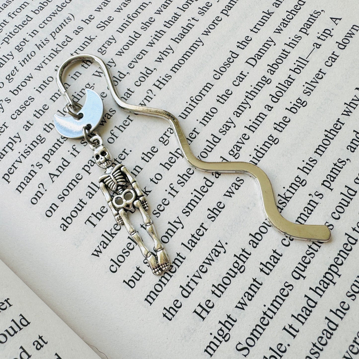 Skeleton Moon Bookmark