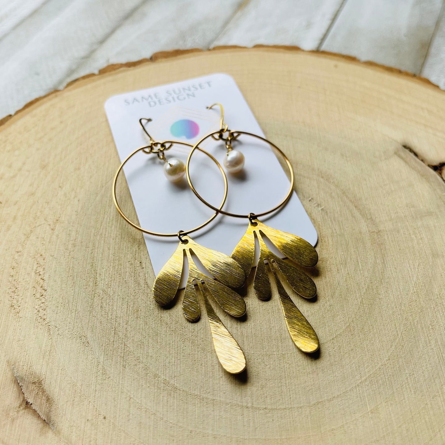 Pearl Hoop Earrings