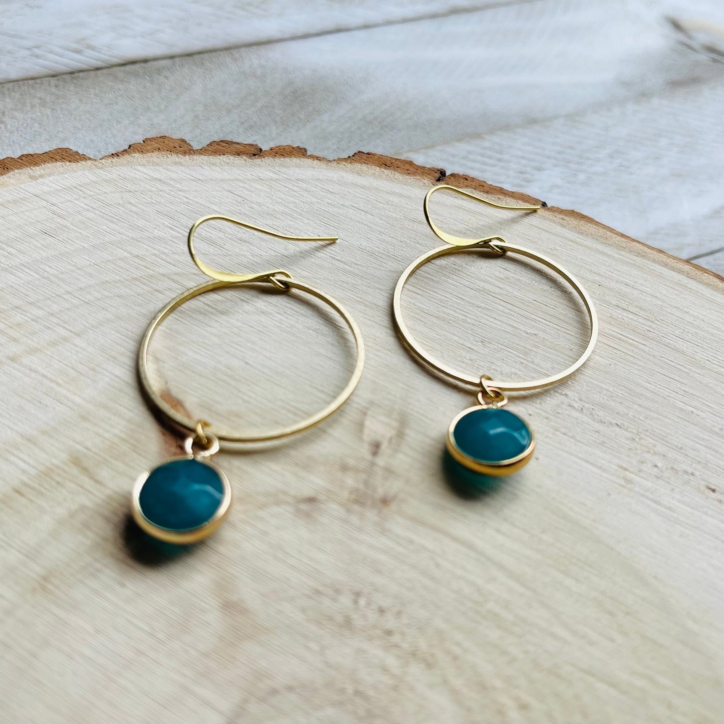Brass Hoop Earrings
