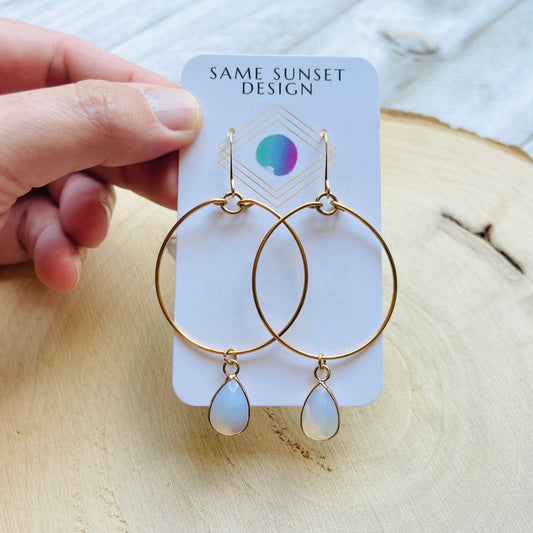 Opalite Hoop Earrings