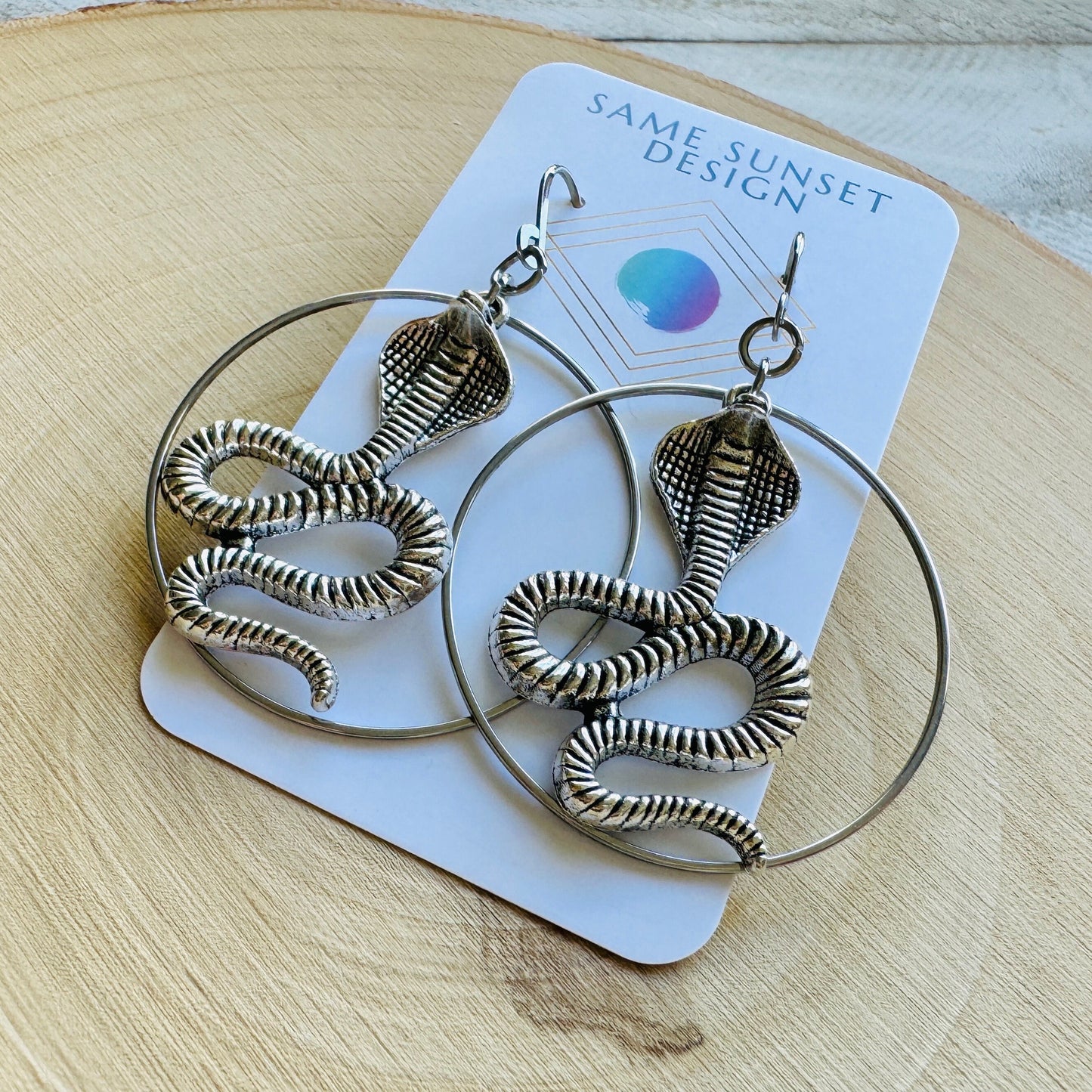 Snake Hoop Earrings
