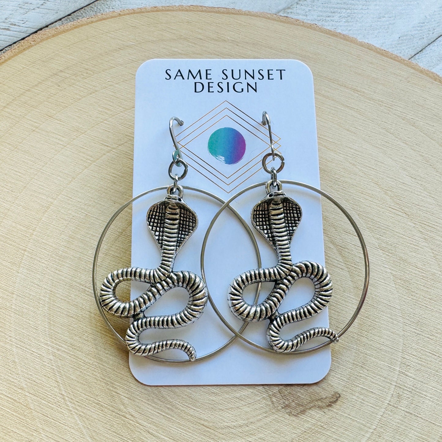 Snake Hoop Earrings