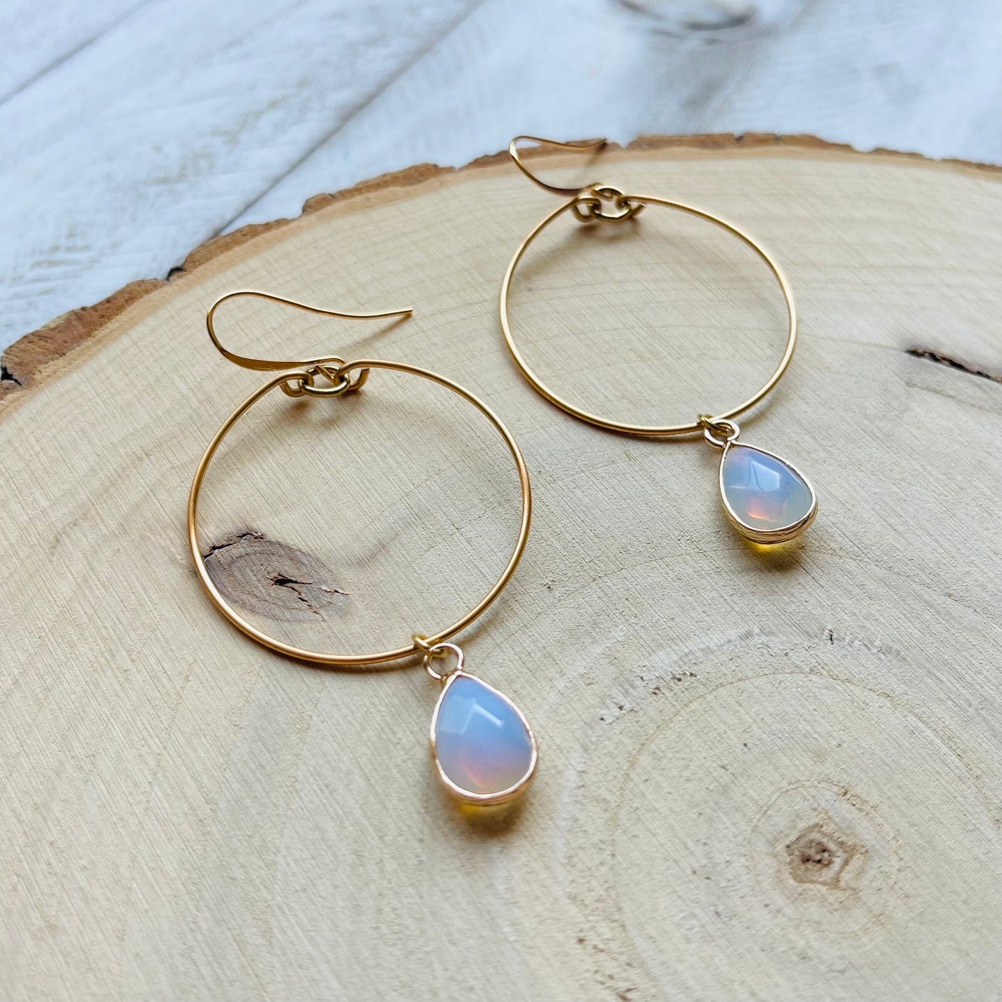 Opalite Hoop Earrings