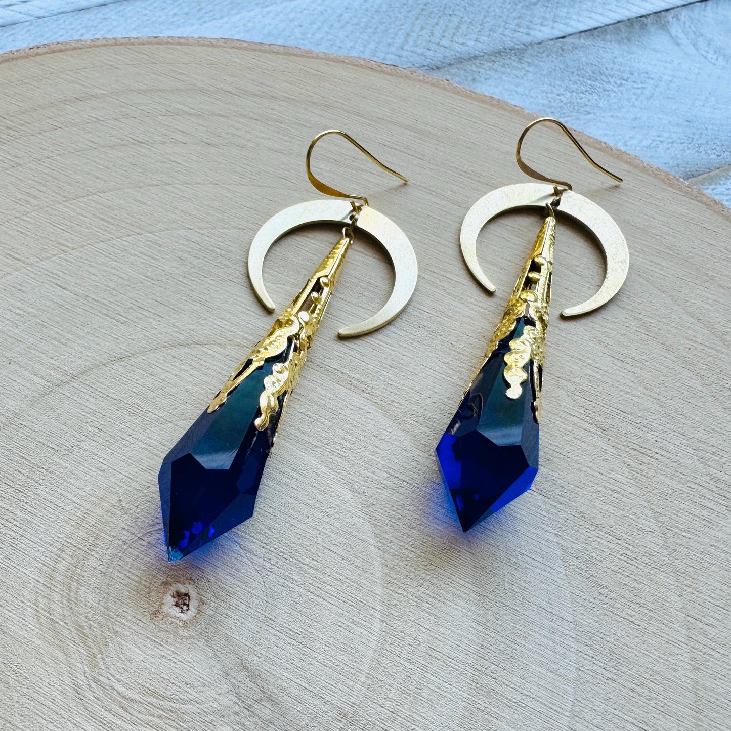 Blue Moon Crystal Earrings
