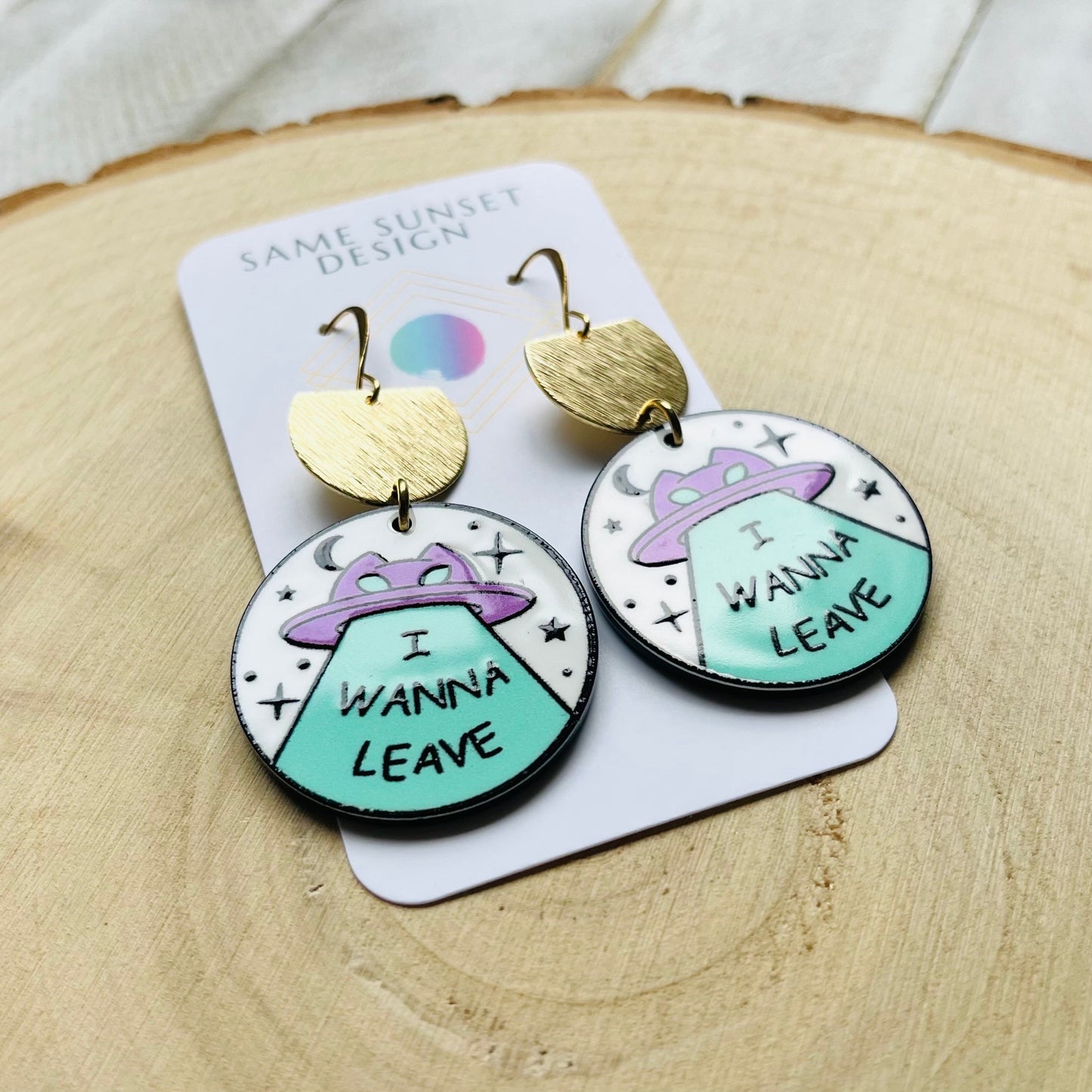 UFO Cat Earrings