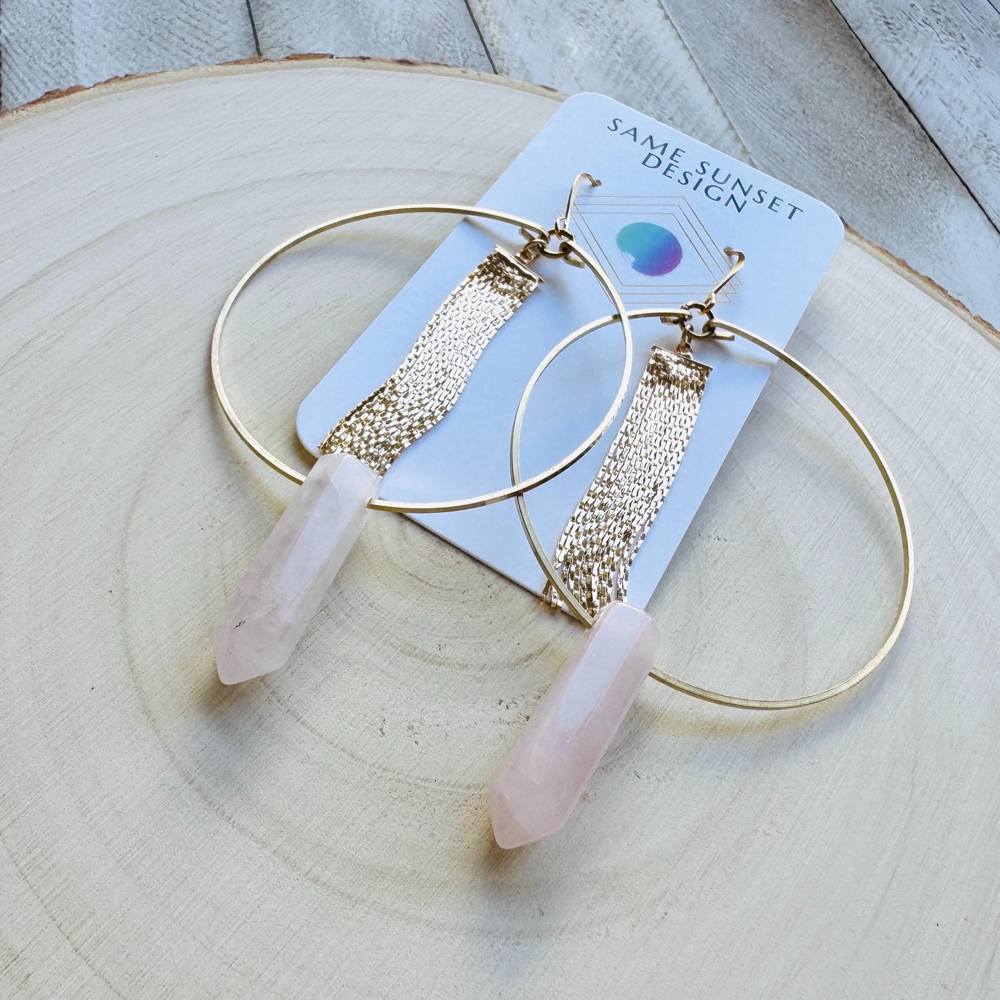 Rose Quartz Earrings