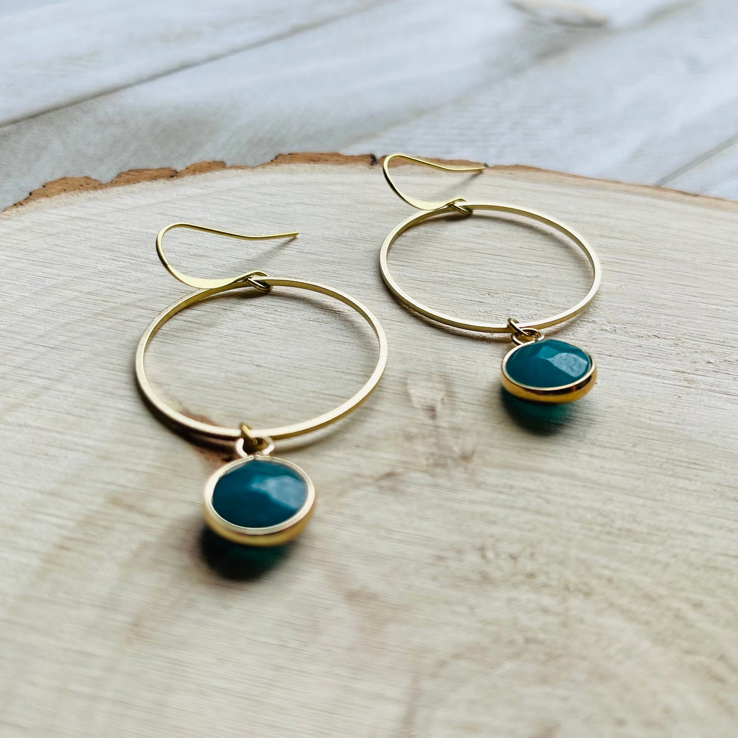 Brass Hoop Earrings