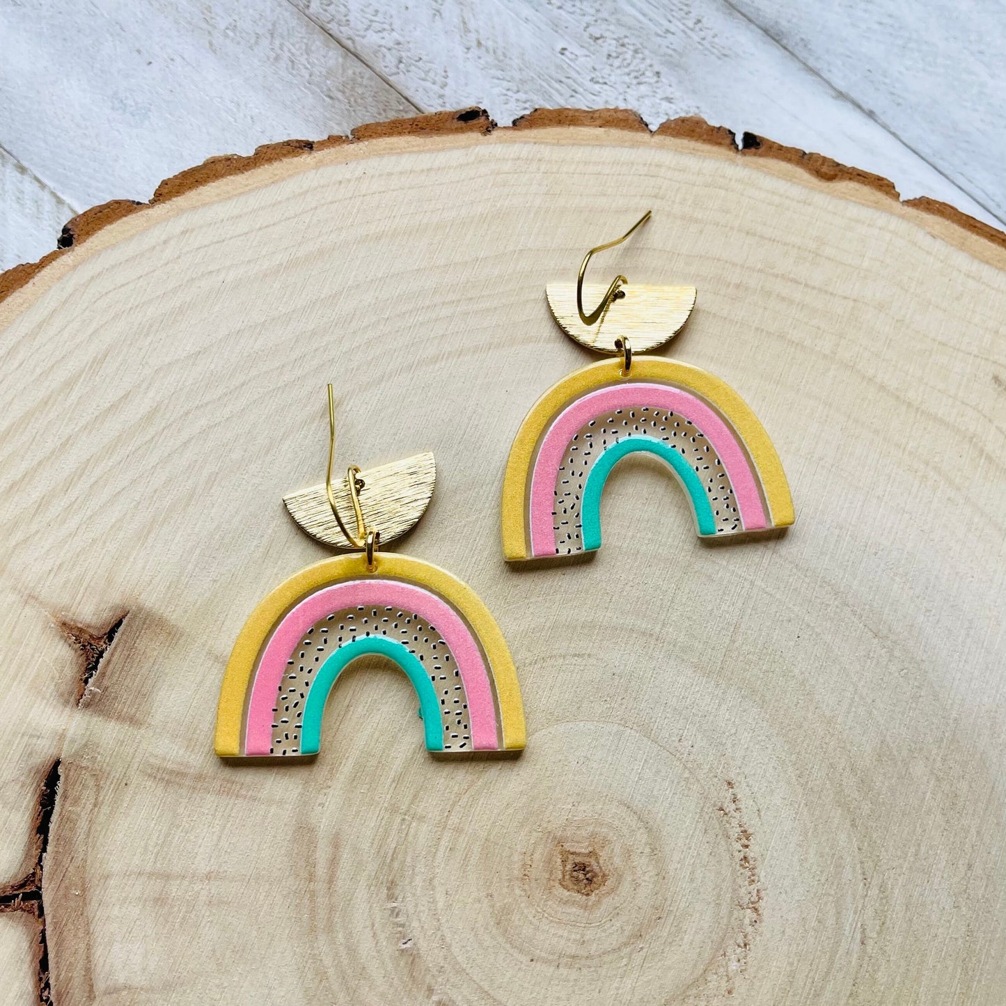 Rainbow Earrings Dangle
