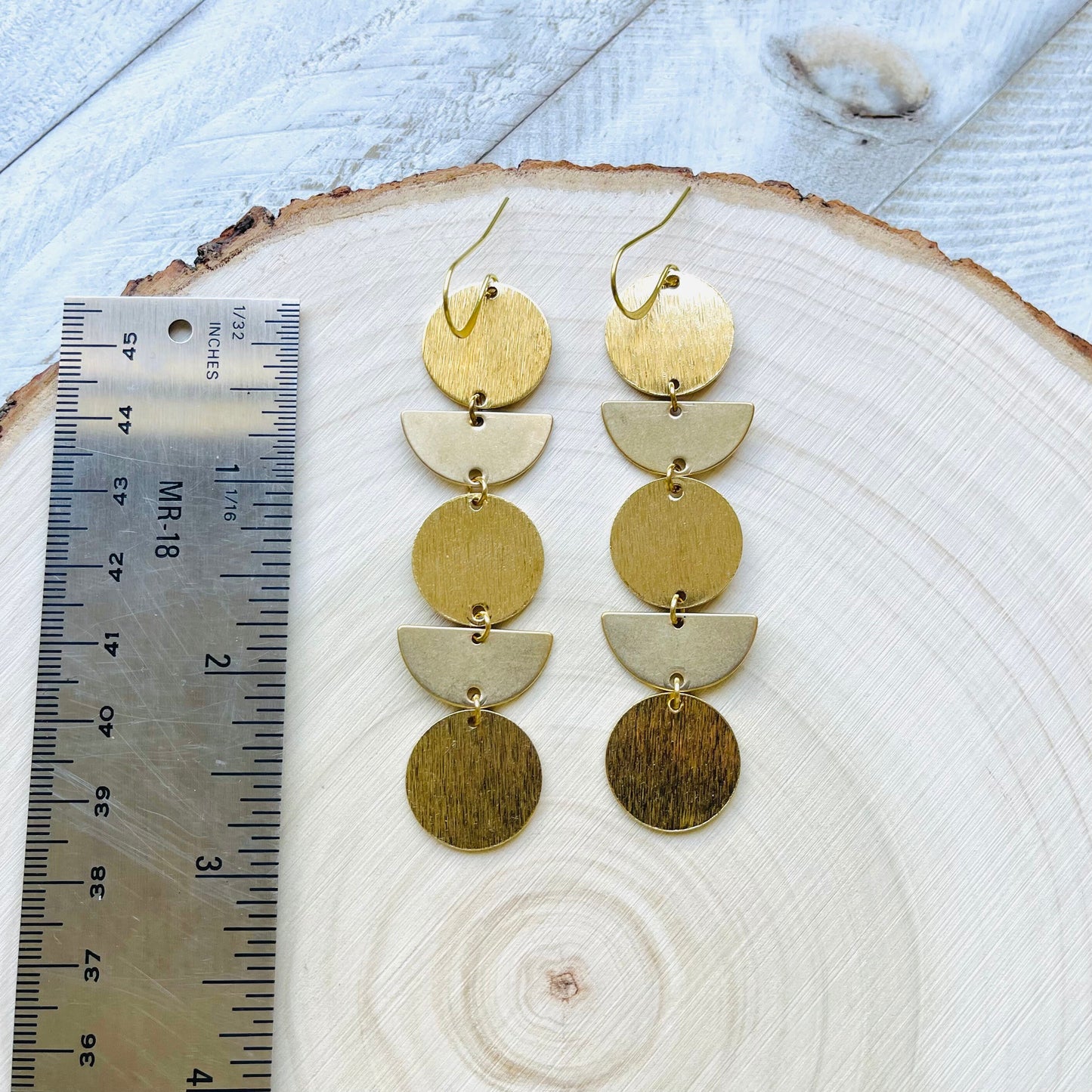 Geometric Brass Boho Earrings