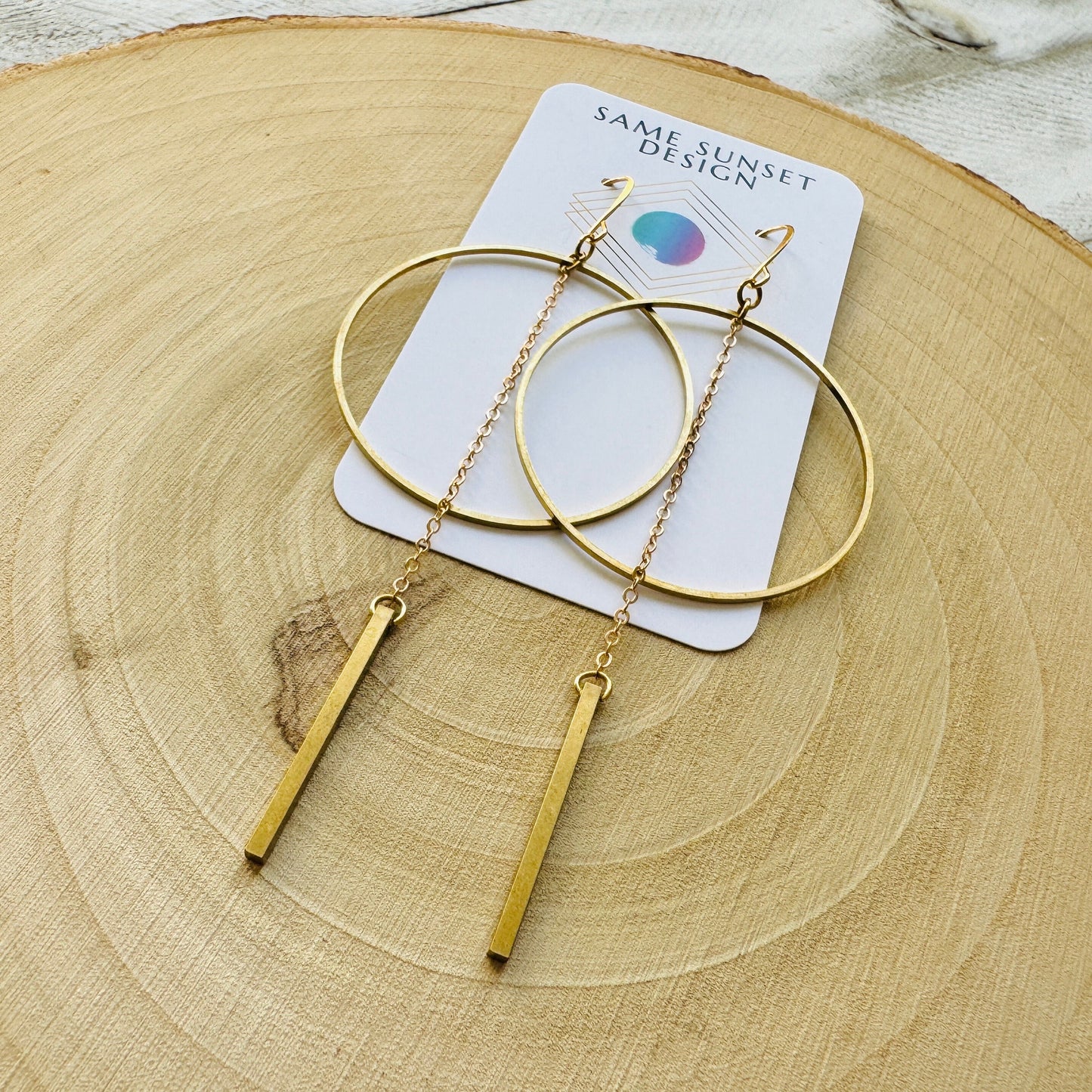 Brass Hoop Earrings