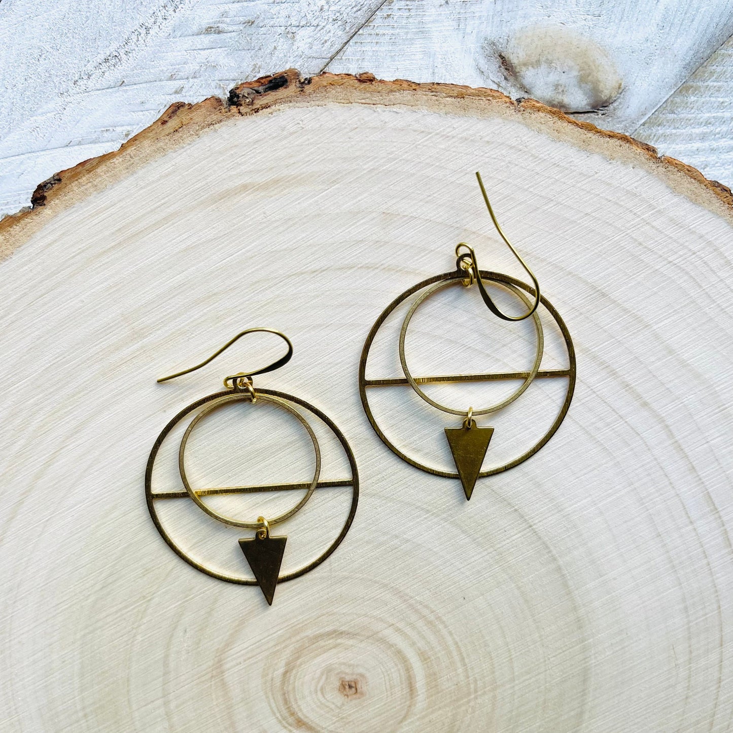 Brass Hoop Earrings