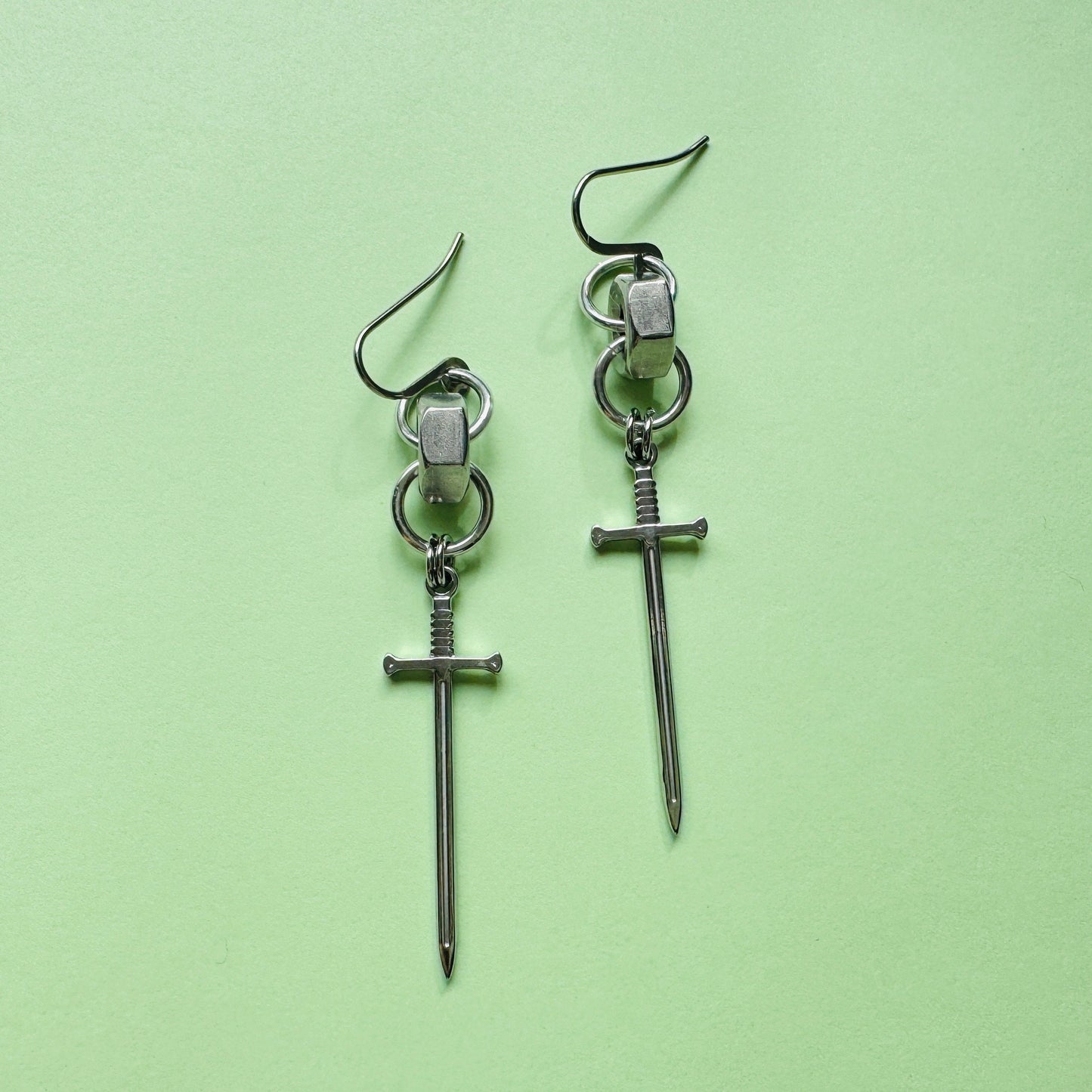 SIlver Dagger Earrings