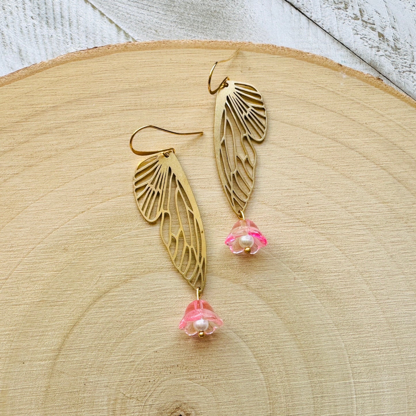 Butterlfy Wing Flower Earrings