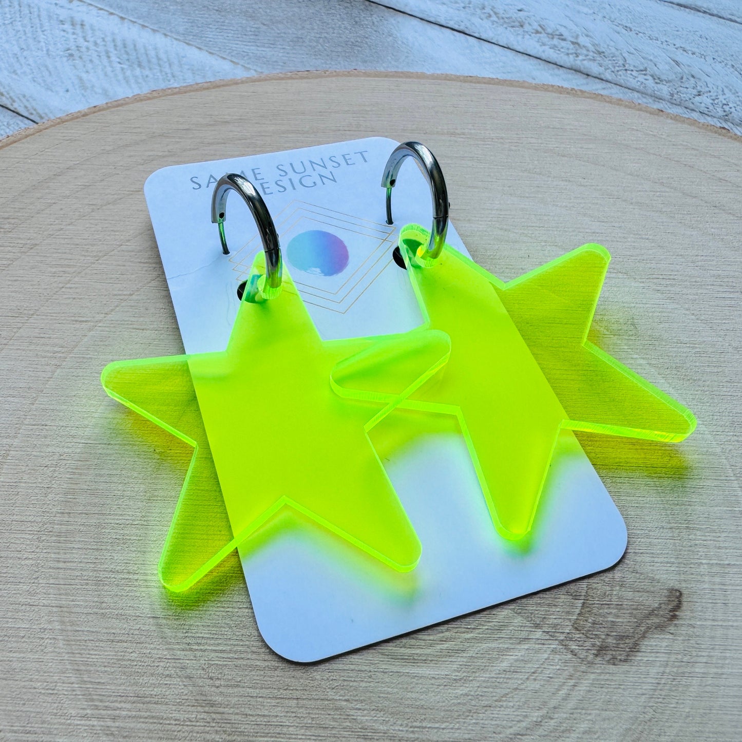Star Huggie Hoop Earrings