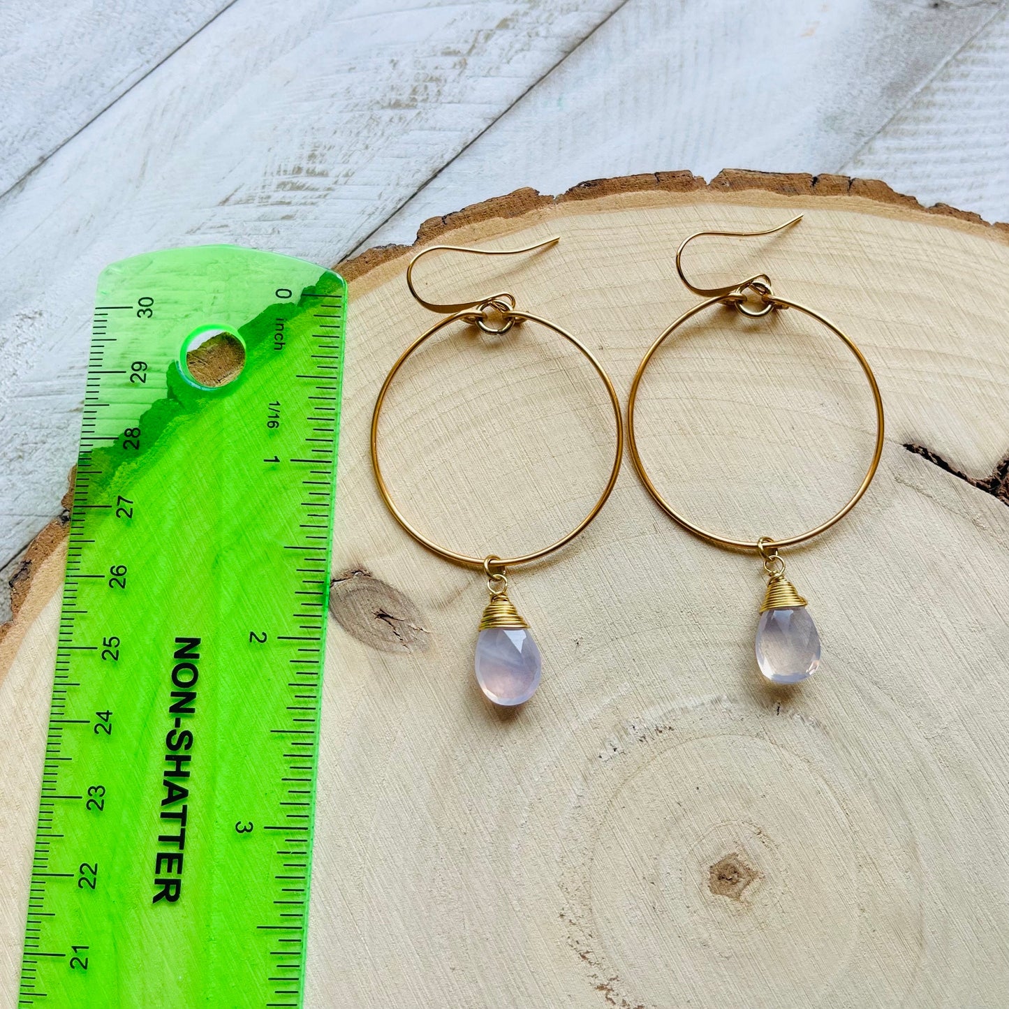 Amethyst Hoop Earrings