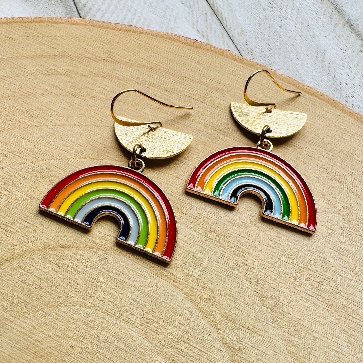 Rainbow Dangle Earrings