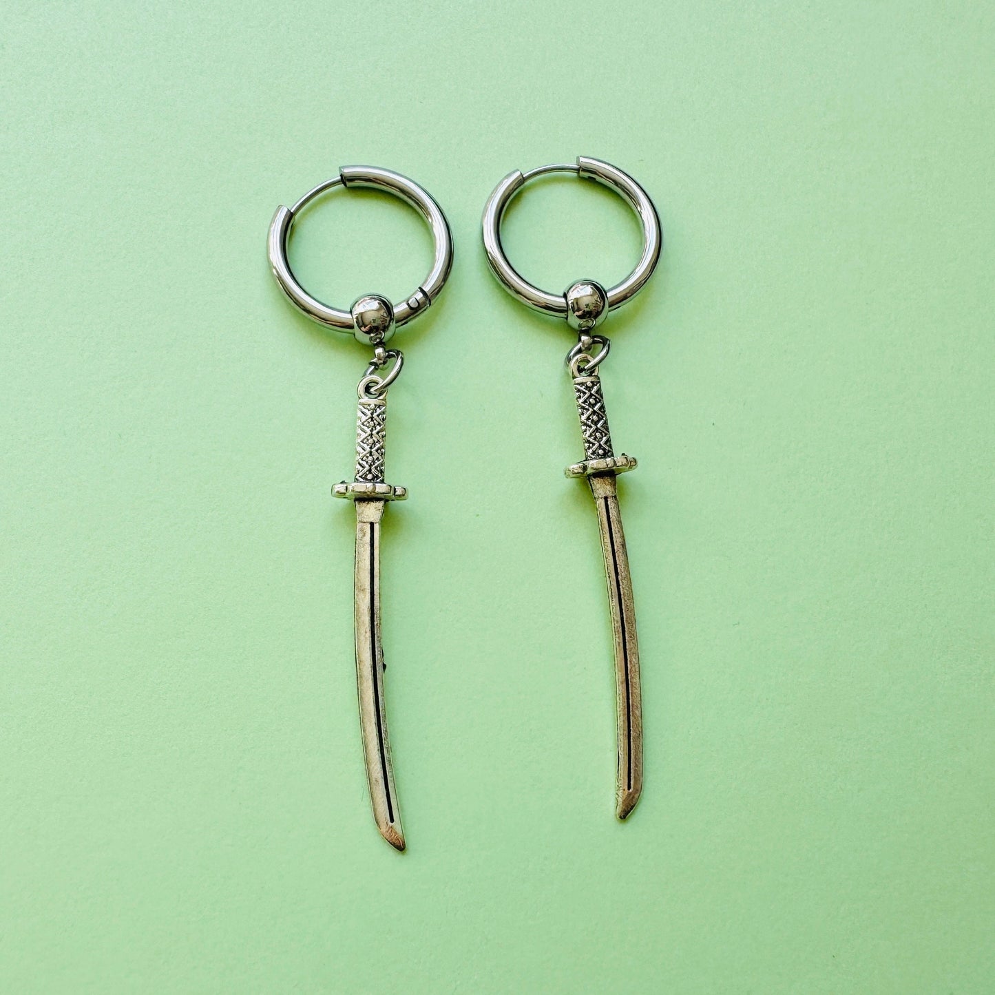 Sword Huggie Hoop Earrings