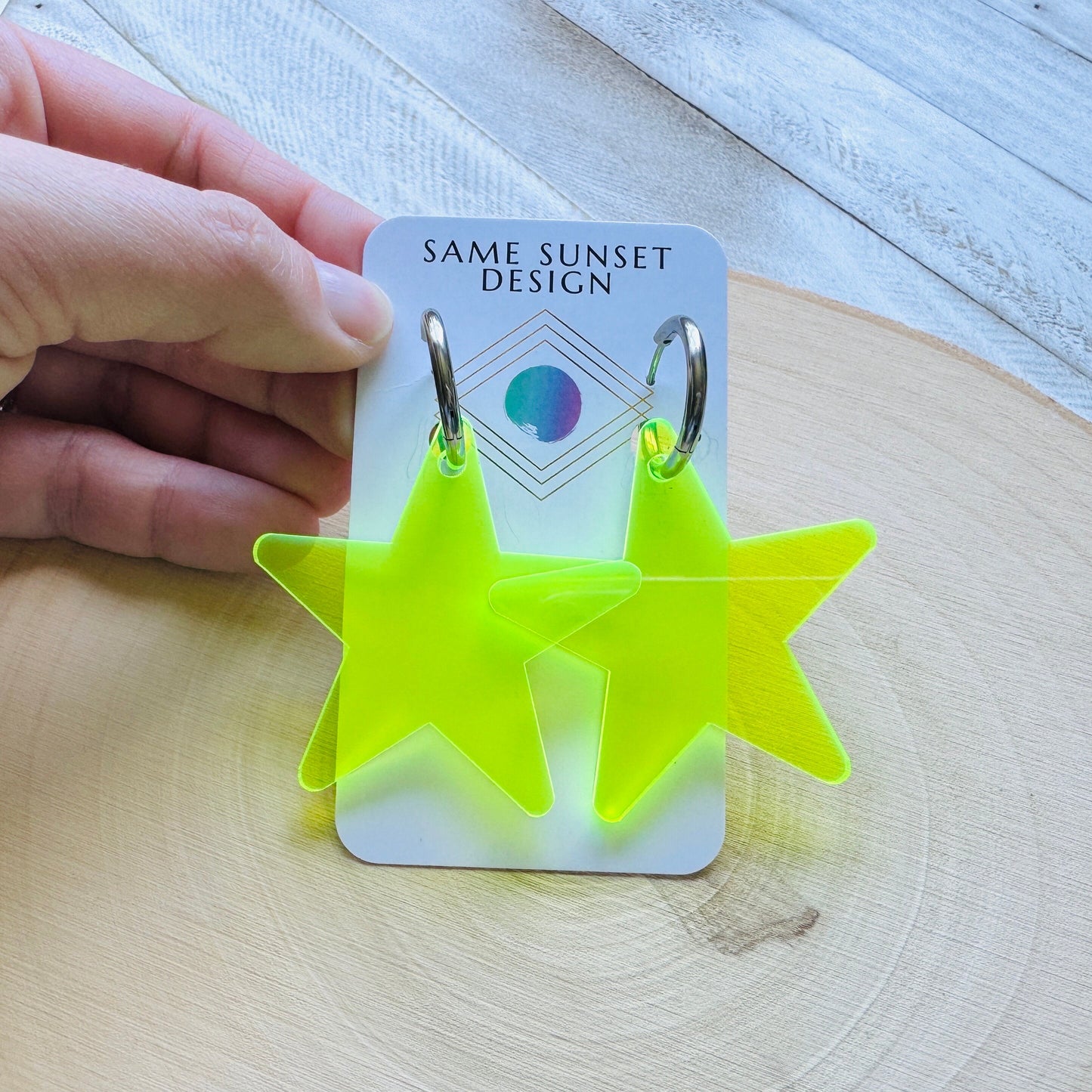 Star Huggie Hoop Earrings