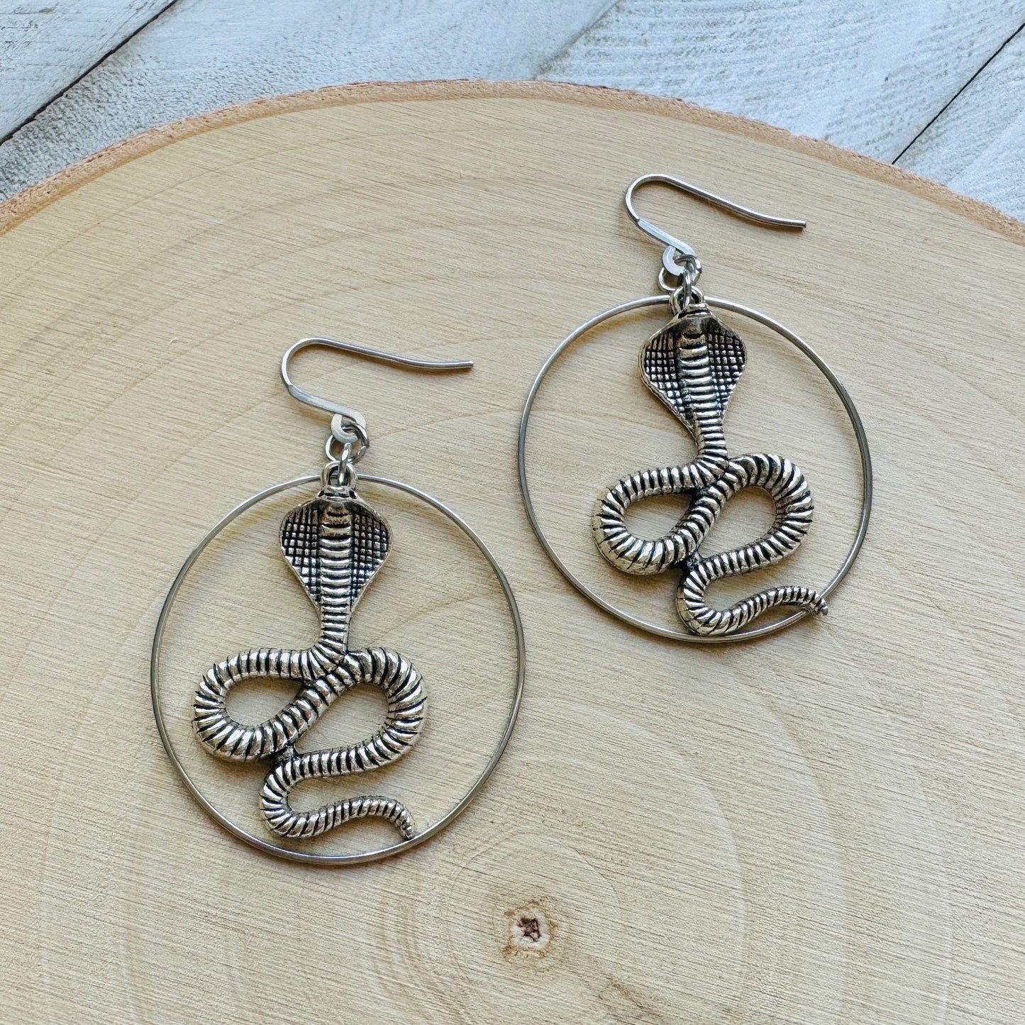 Snake Hoop Earrings