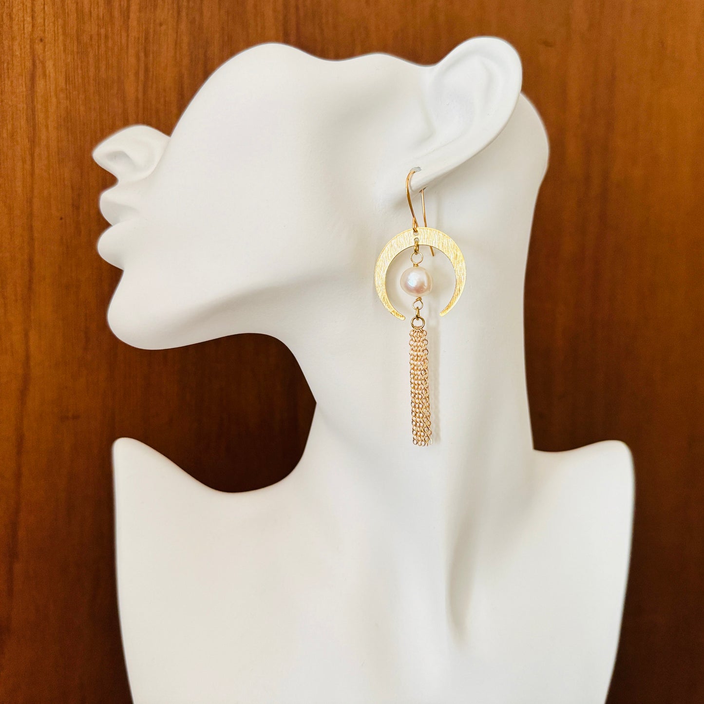 Pearl Moon Earrings