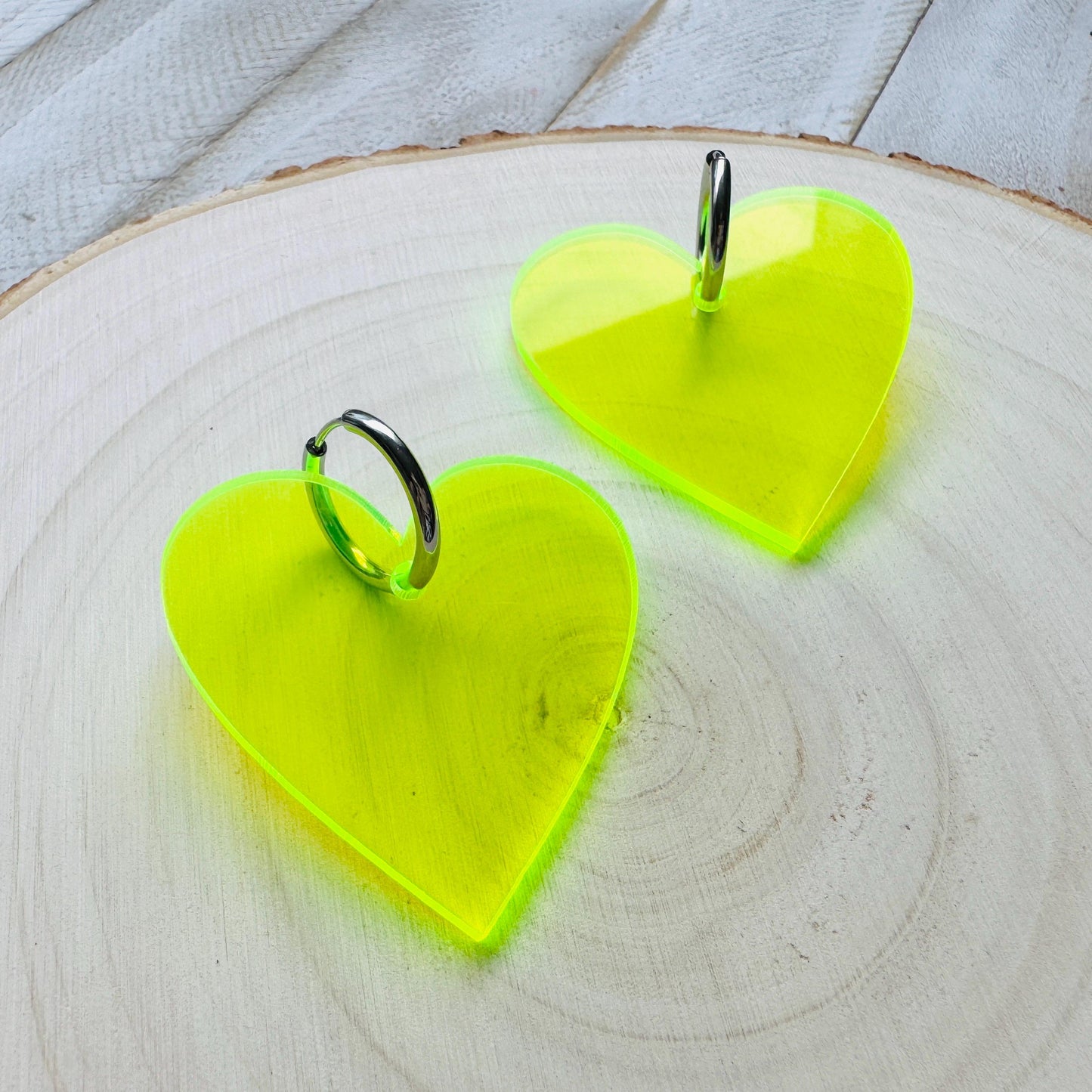 Heart Huggie Hoop Earrings