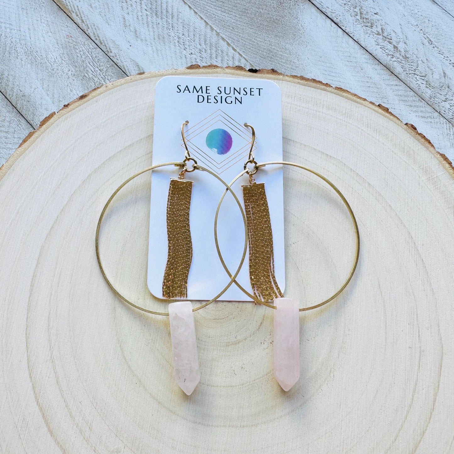 Rose Quartz Earrings