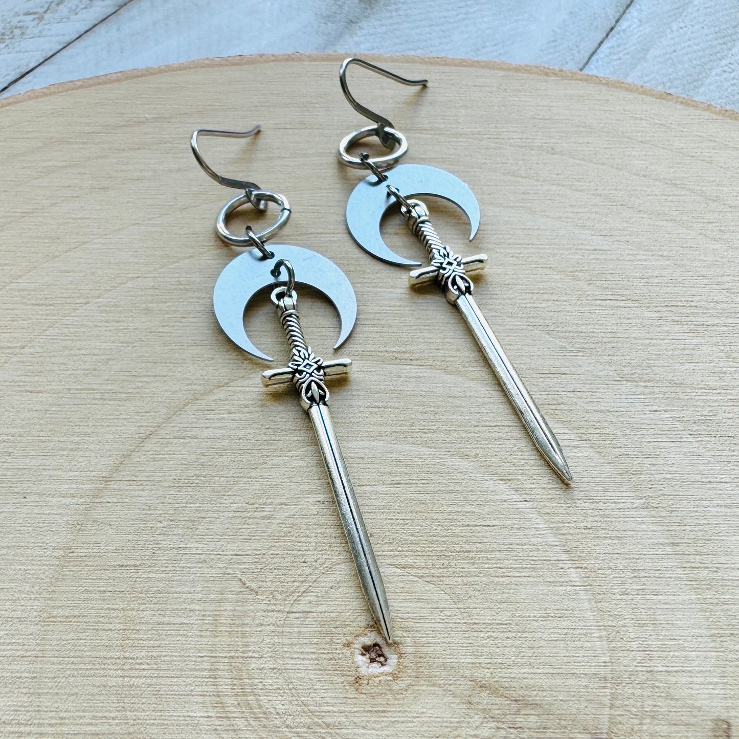 Sword Moon Earrings