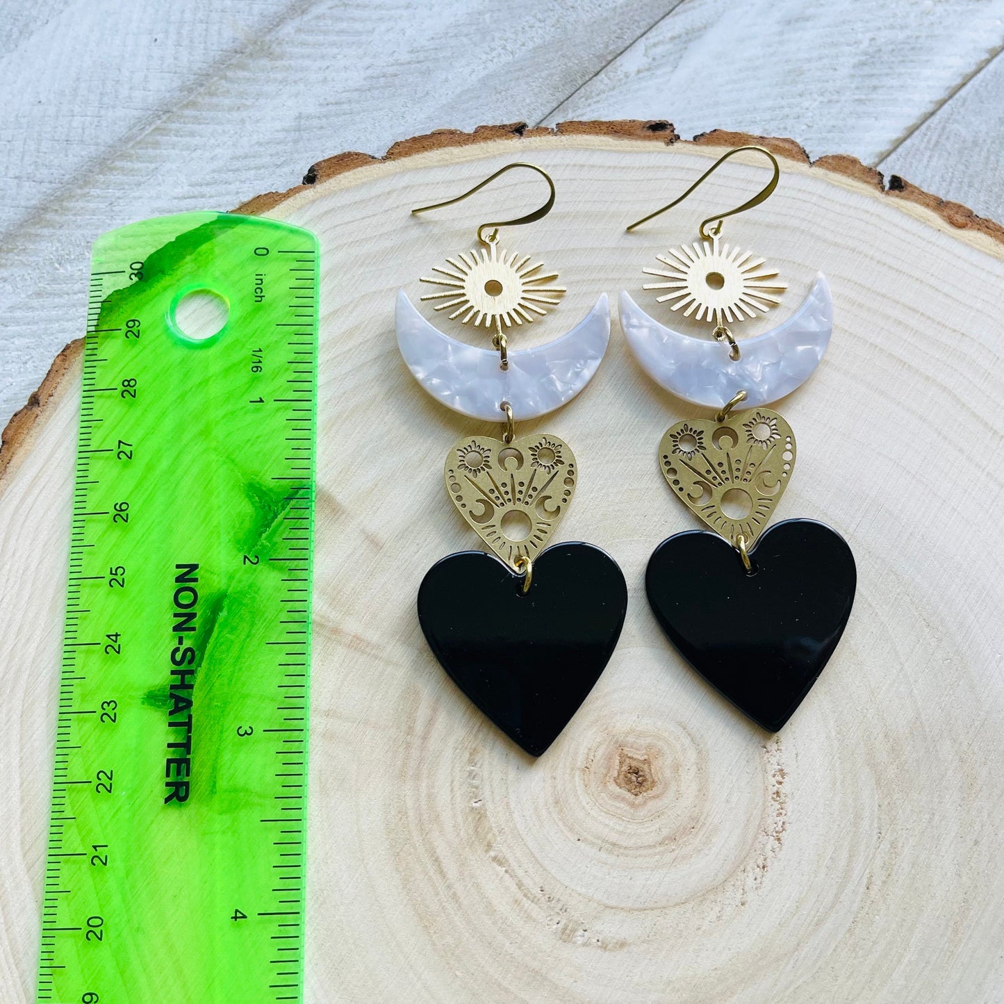 Goth Heart Earrings