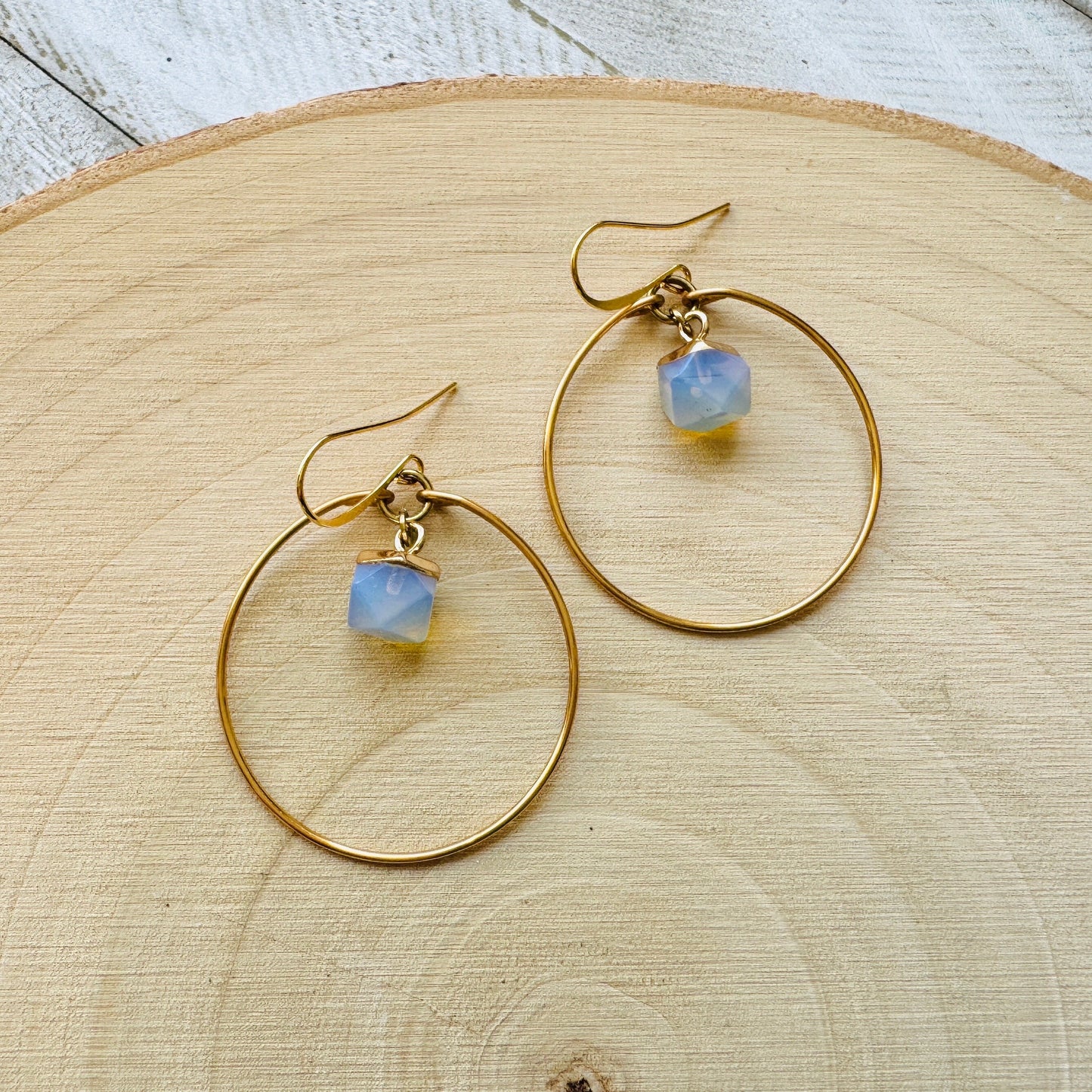 Opalite Hoop Earrings