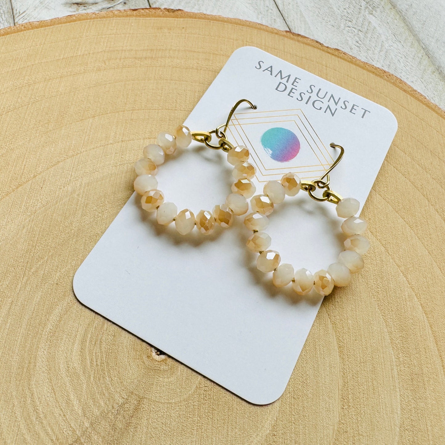 Beaded Hoop Earrings