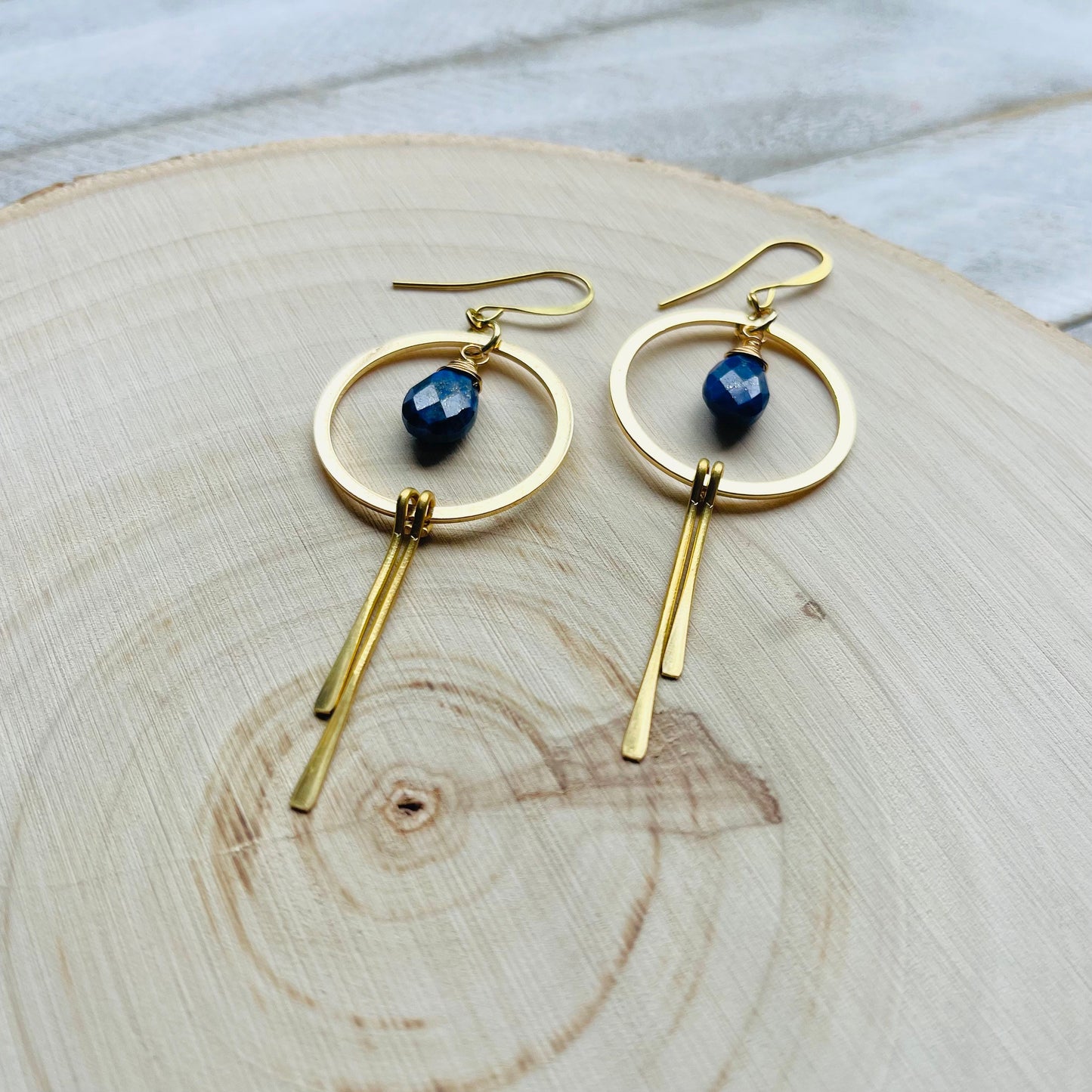 Lapis Lazuli Hoop Earrings