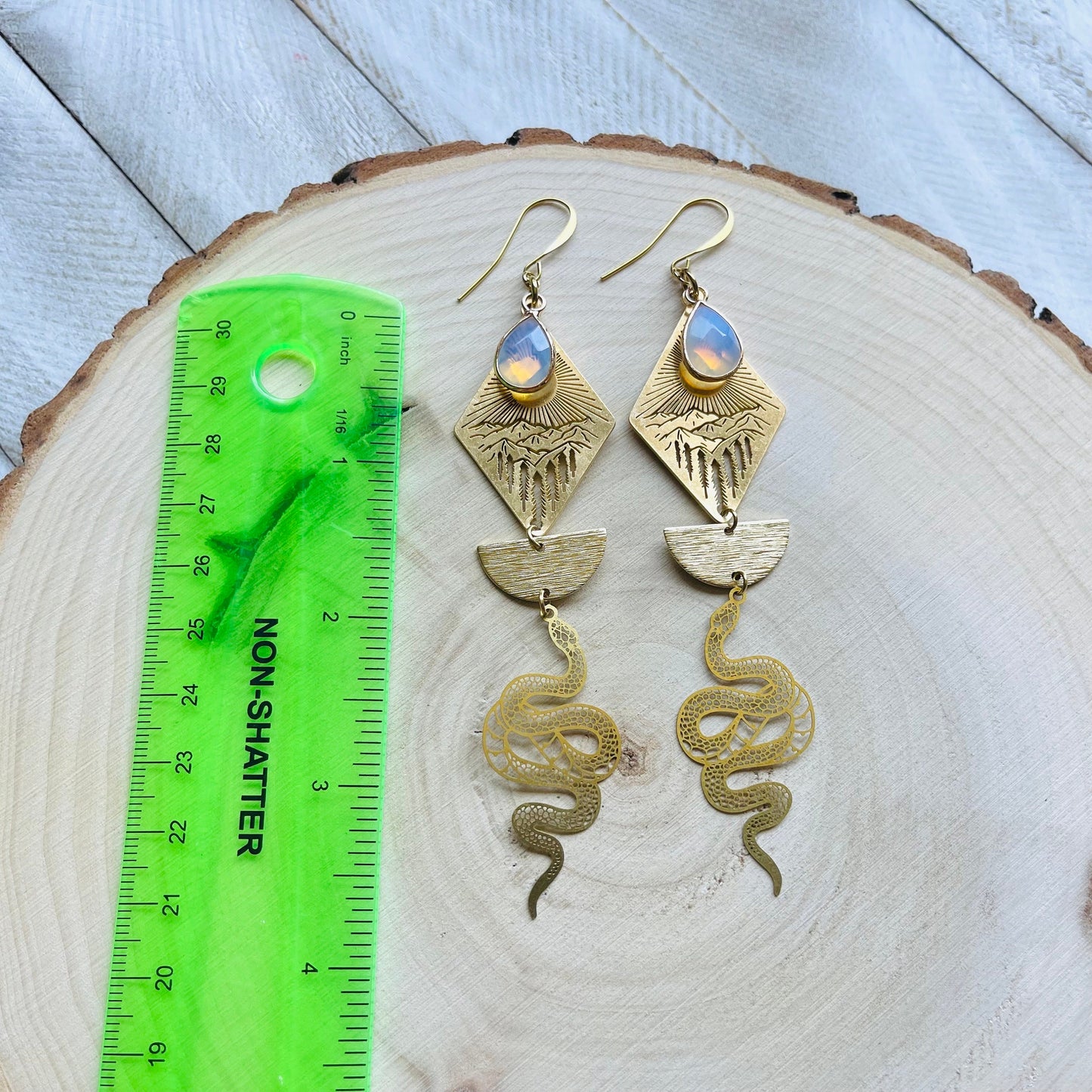 Opalite Snake Earrings