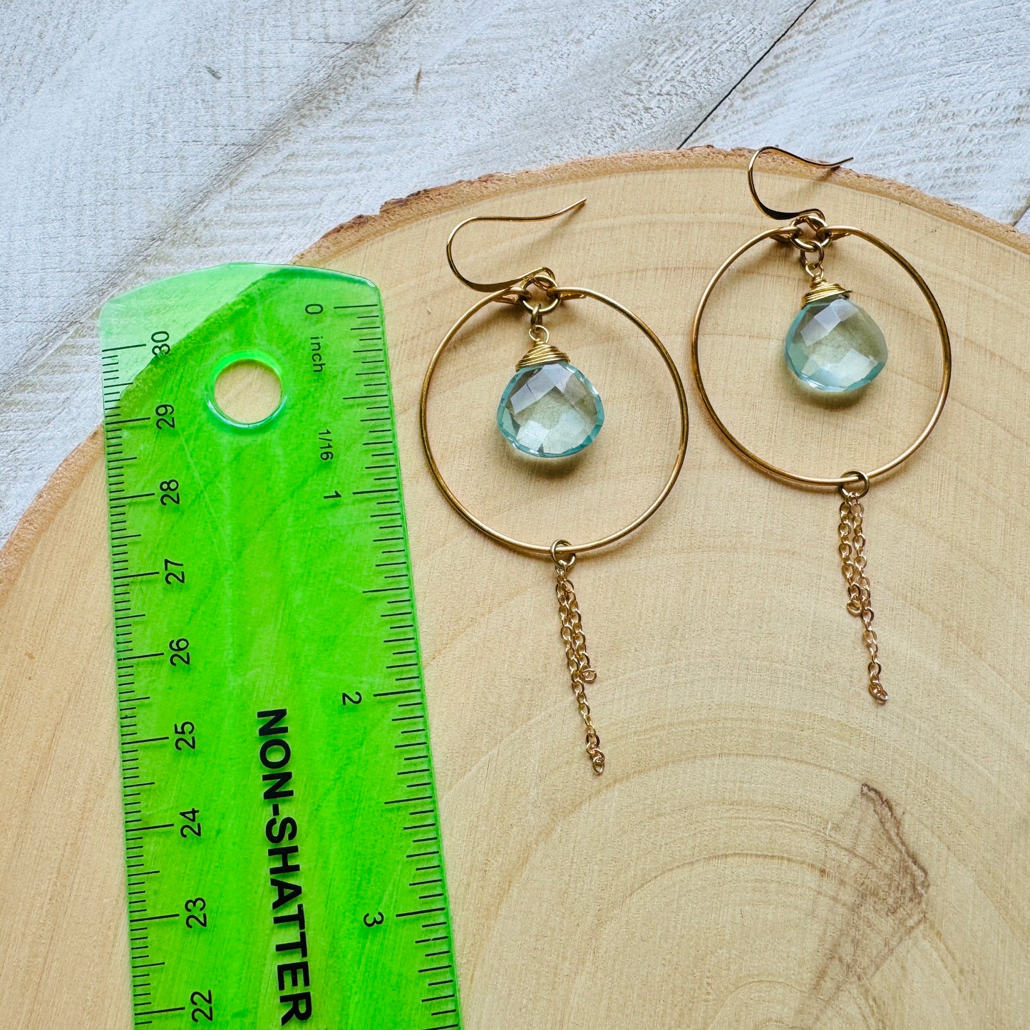 Topaz Hoop Earrings