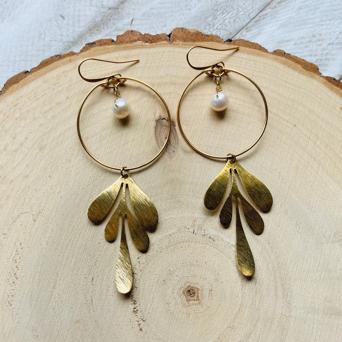 Pearl Hoop Earrings