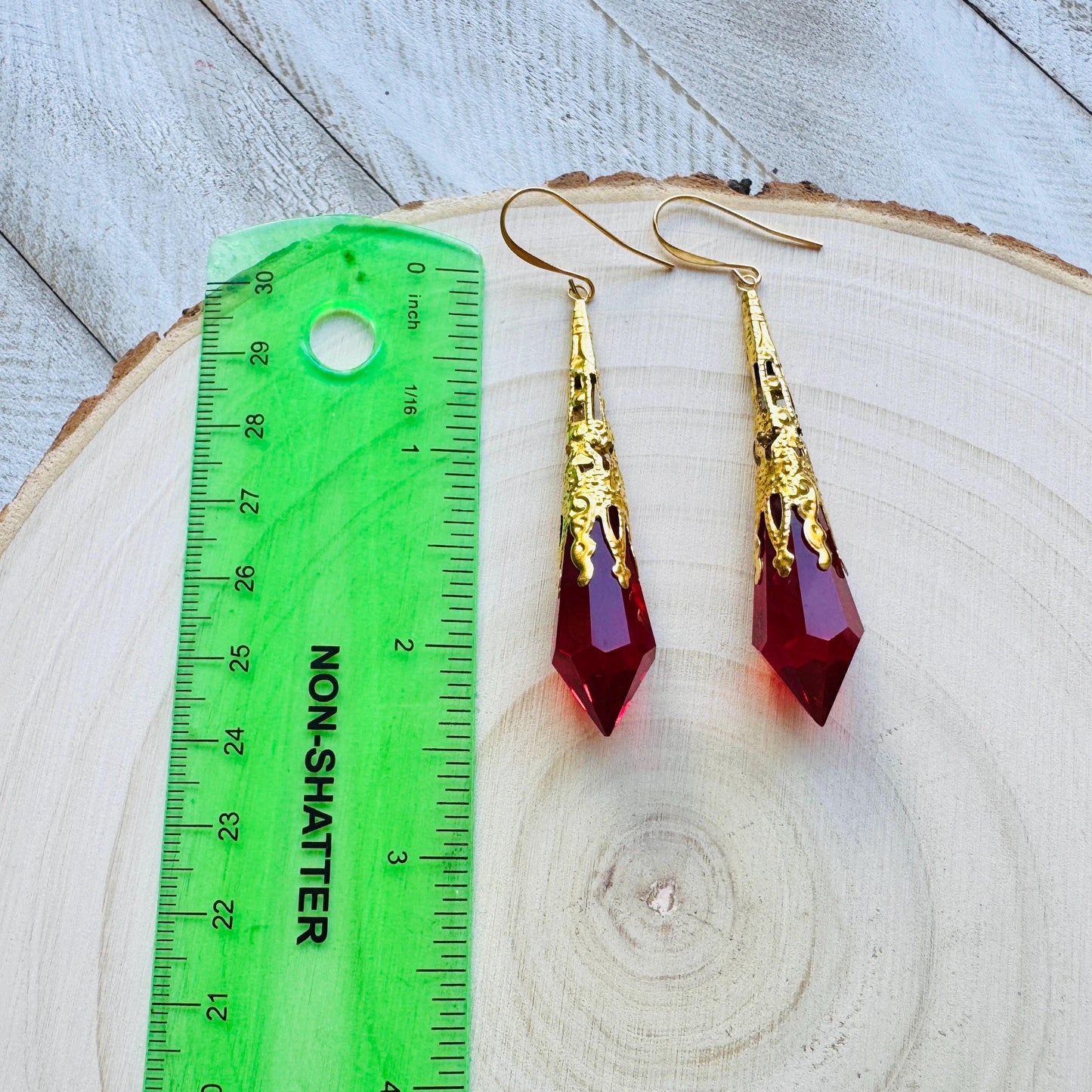 Red Crystal Earrings