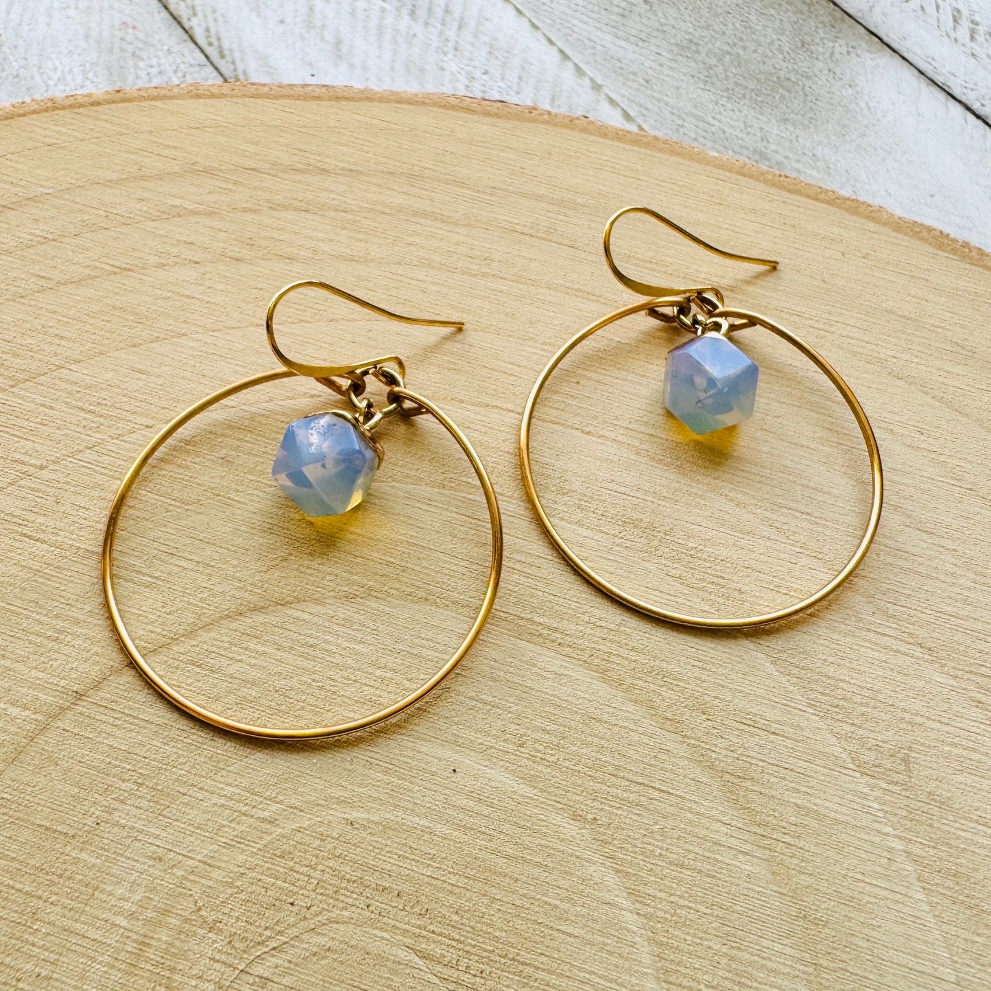 Opalite Hoop Earrings