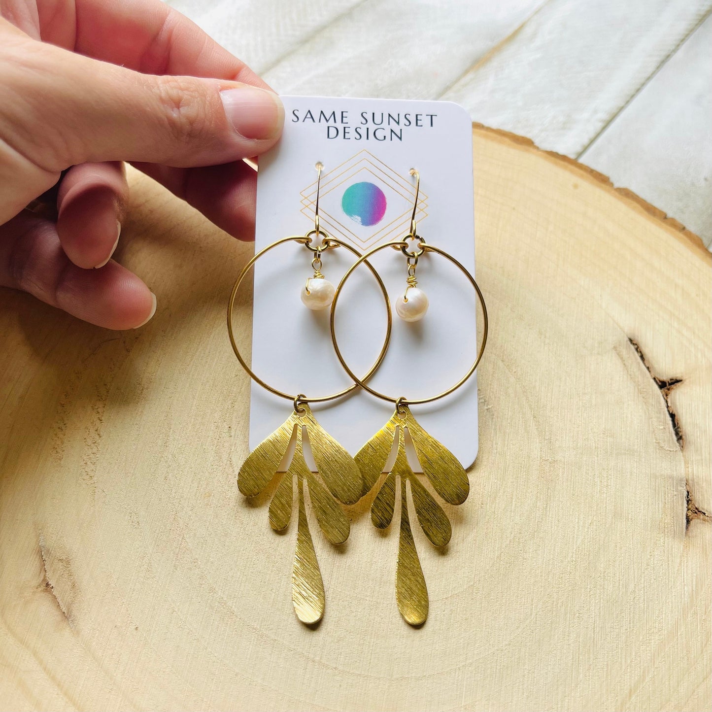 Pearl Hoop Earrings