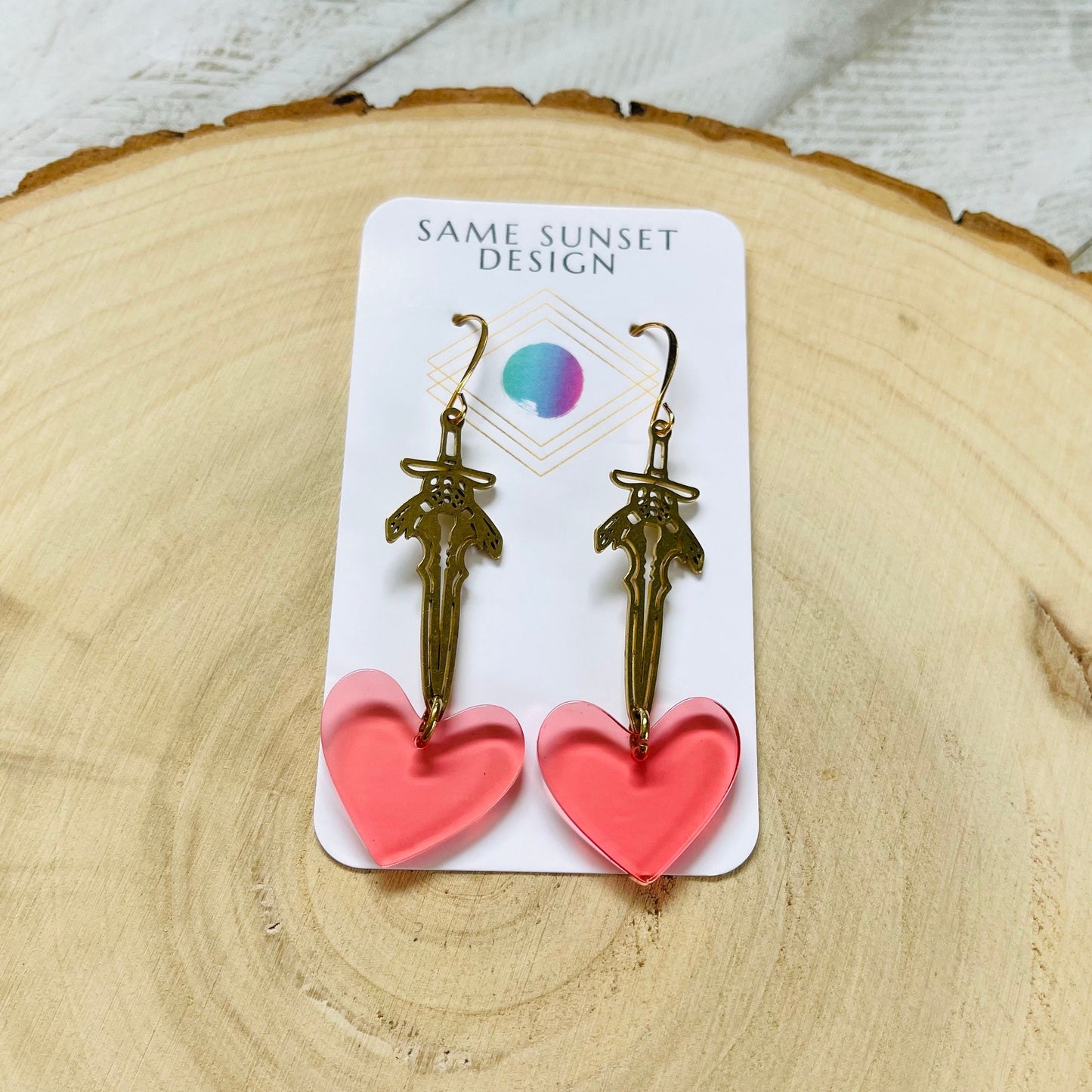 Sword Heart Earrings