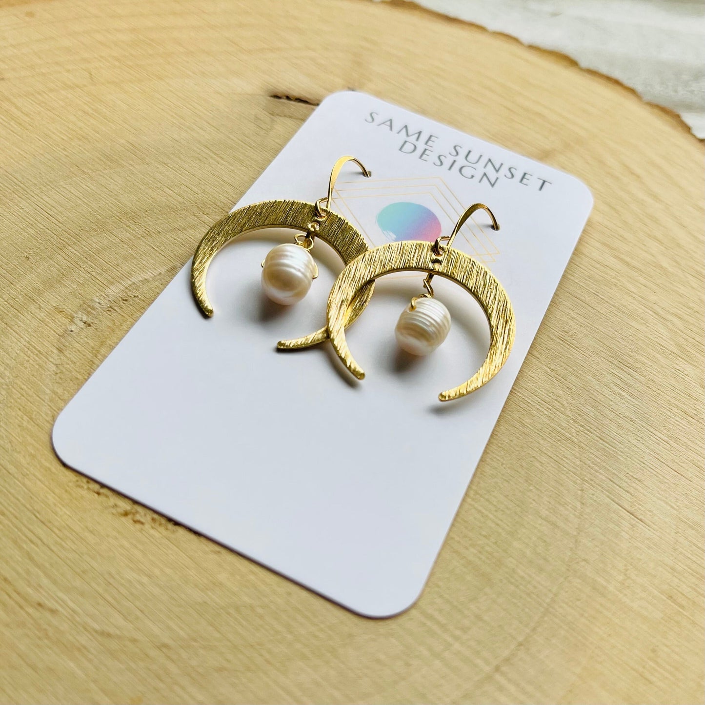 Pearl Moon Earrings