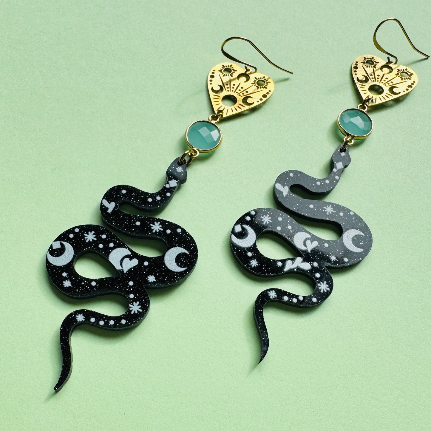 Snake Planchette Earrings