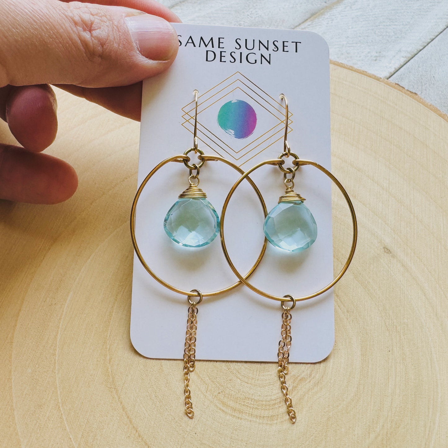 Topaz Hoop Earrings