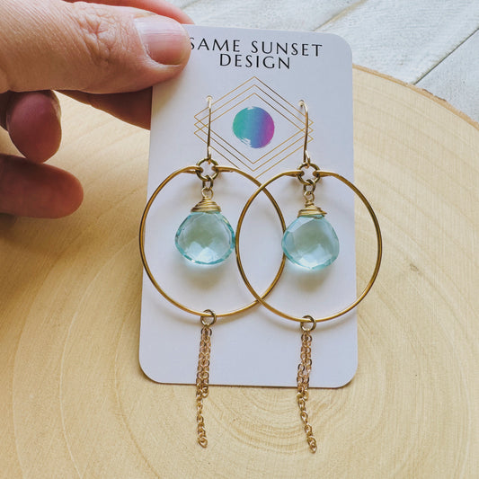 Topaz Hoop Earrings