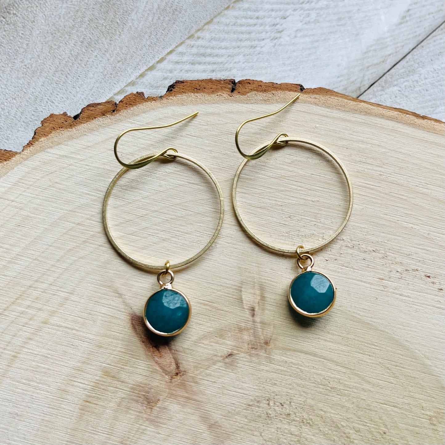Brass Hoop Earrings
